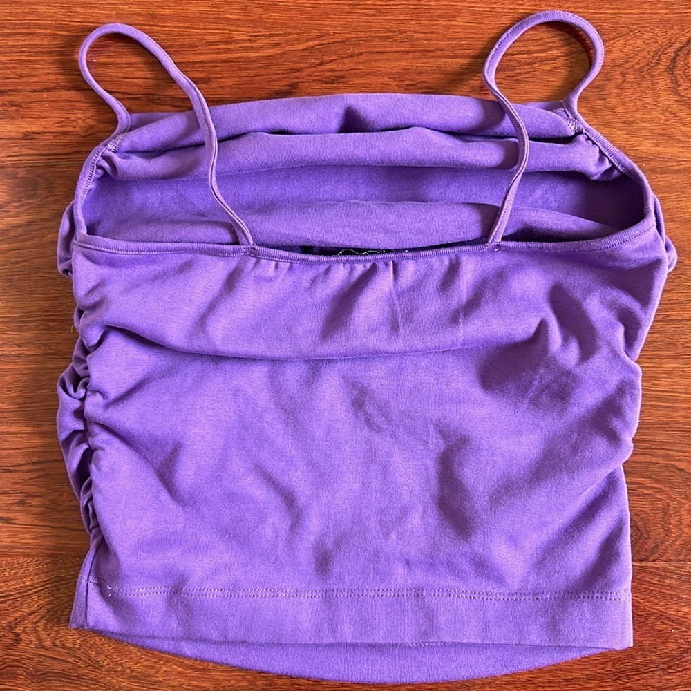 ZARA Purple Ruched Top Size M NWOT - Picture 4 of 4